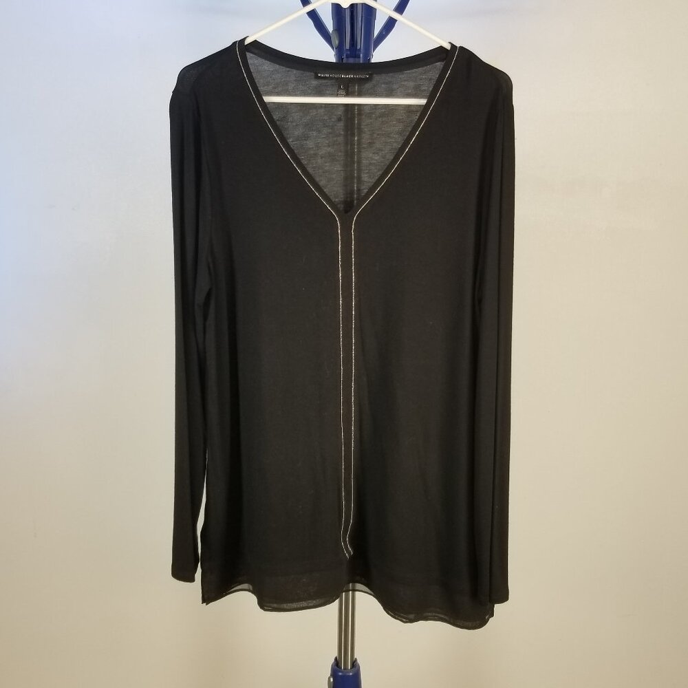 White House Black Market Black Tunic Top  - Worn once